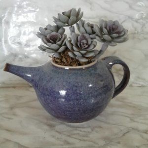 HANDMADE POTTERY SIGNED GLAZED PLANTER 35 YEARS OLD